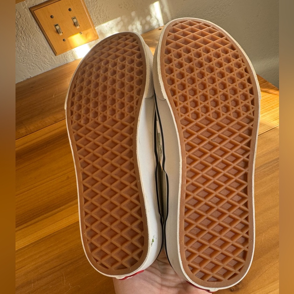Vans Green and White Checkered Slip-Ons - Picture 7 of 7